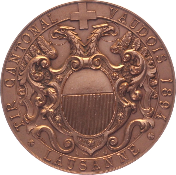 1894 Lausanne - Kupfer - Kantonales Schützenfest